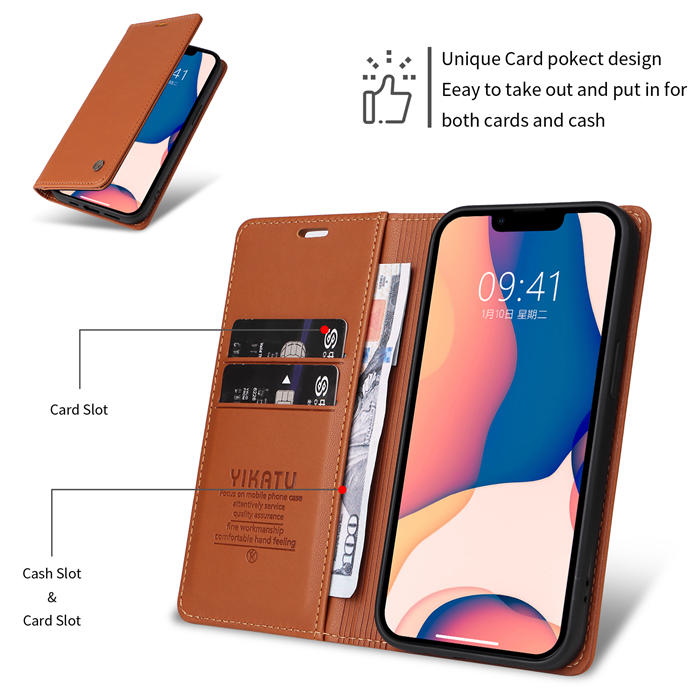 YIKATU Wallet Magnetic Kickstand Case