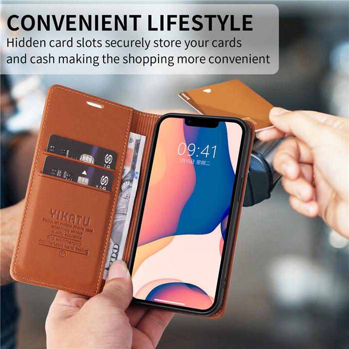 YIKATU Wallet Magnetic Kickstand Case