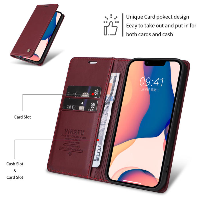 YIKATU Wallet Magnetic Kickstand Case