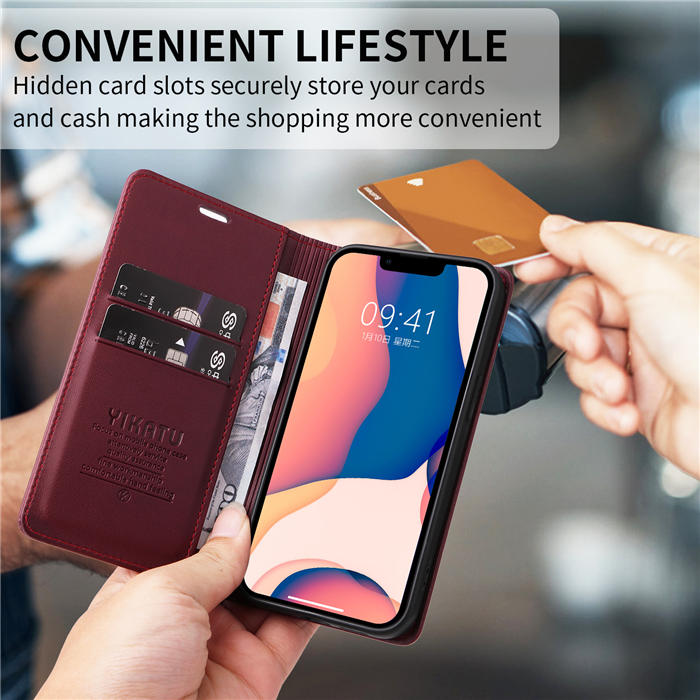 YIKATU Wallet Magnetic Kickstand Case