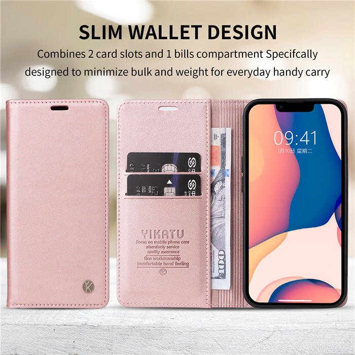 YIKATU Wallet Magnetic Kickstand Case