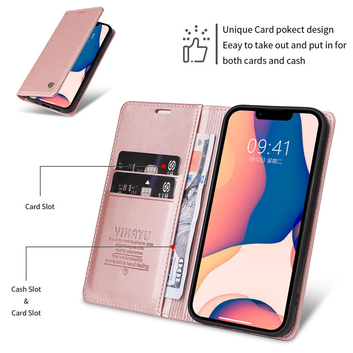 YIKATU Wallet Magnetic Kickstand Case