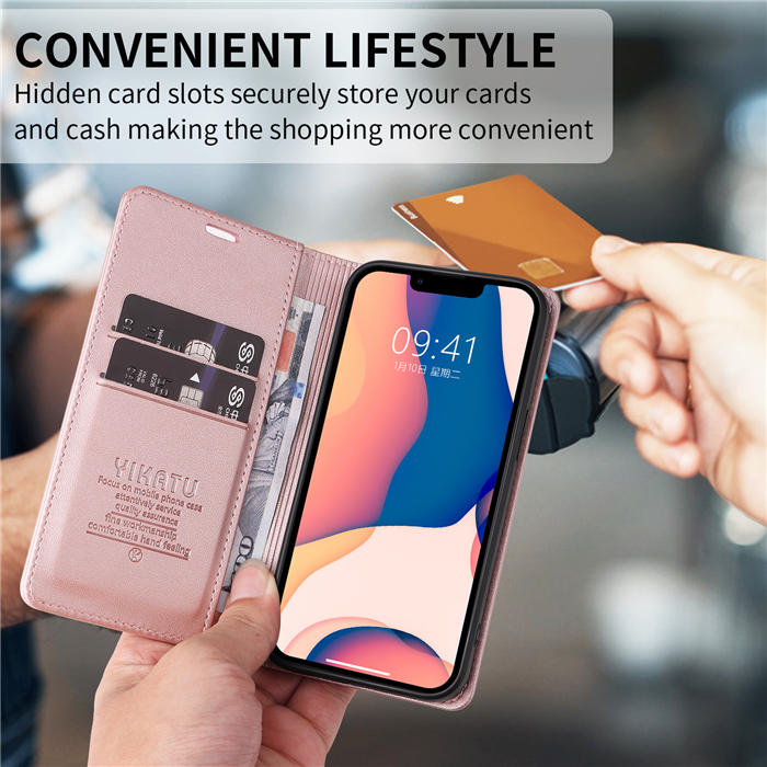 YIKATU Wallet Magnetic Kickstand Case