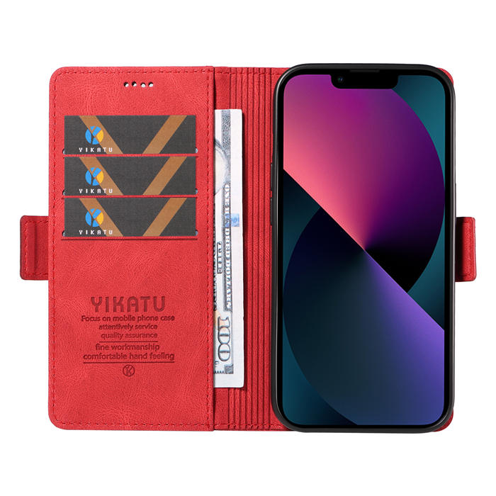 YIKATU iPhone 14 Plus Wallet Kickstand Case