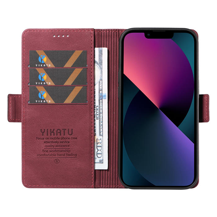 YIKATU iPhone 14 Plus Wallet Kickstand Case