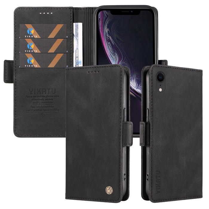 YIKATU iPhone XR Wallet Kickstand Case