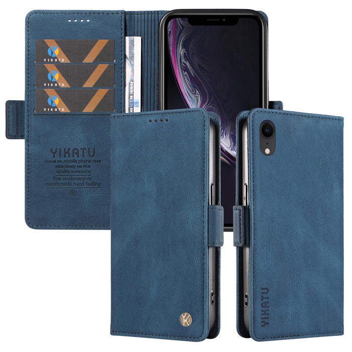 YIKATU iPhone XR Wallet Kickstand Case