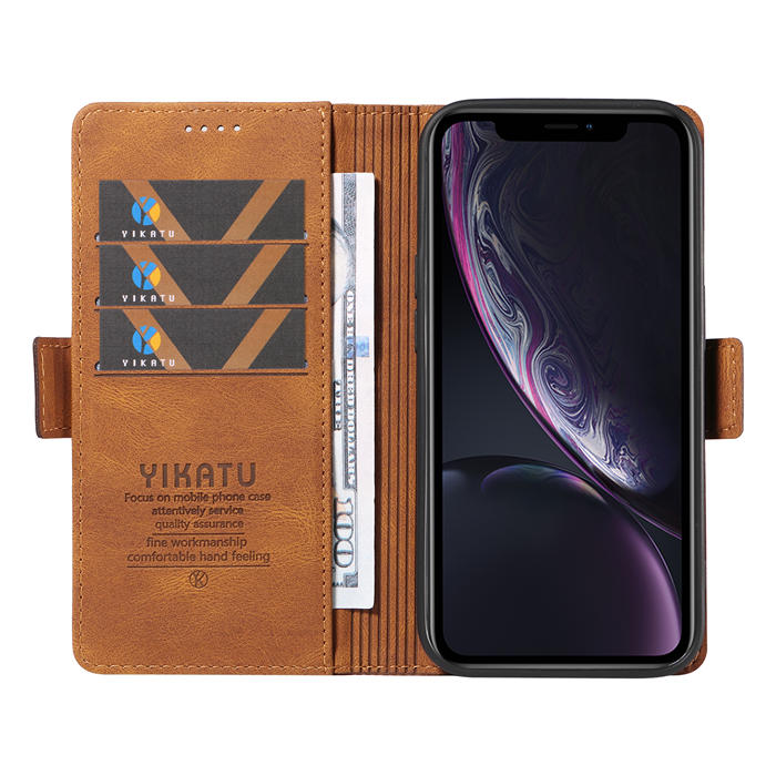 YIKATU iPhone XR Wallet Kickstand Case