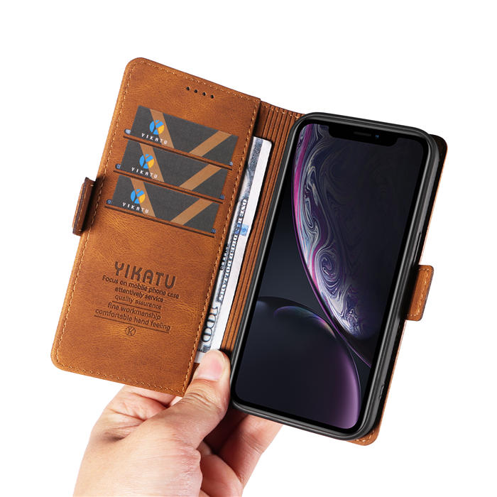 YIKATU iPhone XR Wallet Kickstand Case