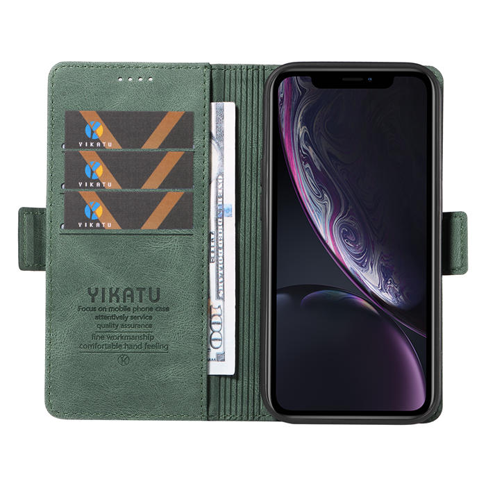 YIKATU iPhone XR Wallet Kickstand Case