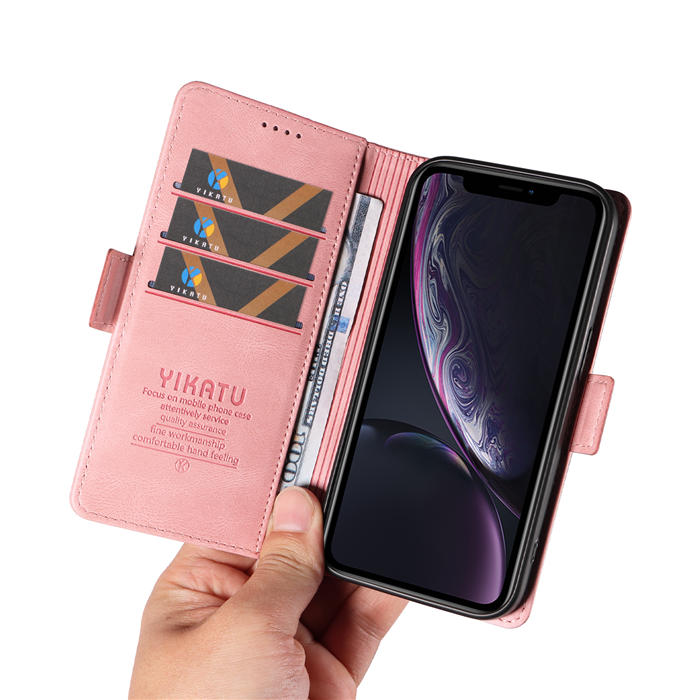 YIKATU iPhone XR Wallet Kickstand Case