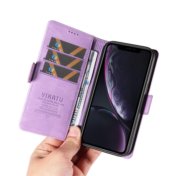 YIKATU iPhone XR Wallet Kickstand Case