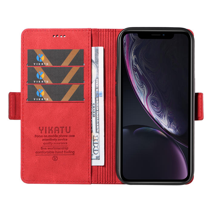 YIKATU iPhone XR Wallet Kickstand Case