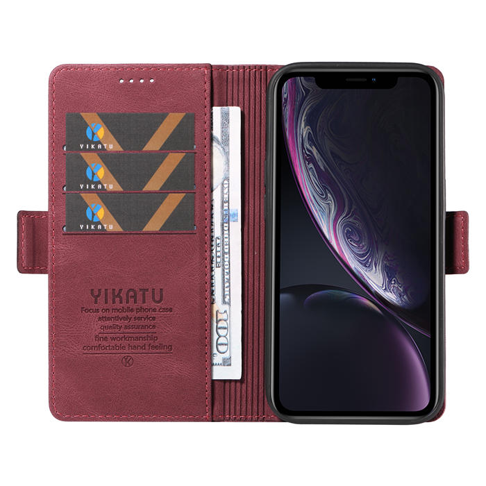 YIKATU iPhone XR Wallet Kickstand Case